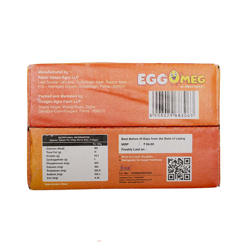 White Eggs with Orange Yolk